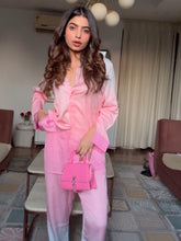 Pink Modal Satin Ombre Co-ord Set