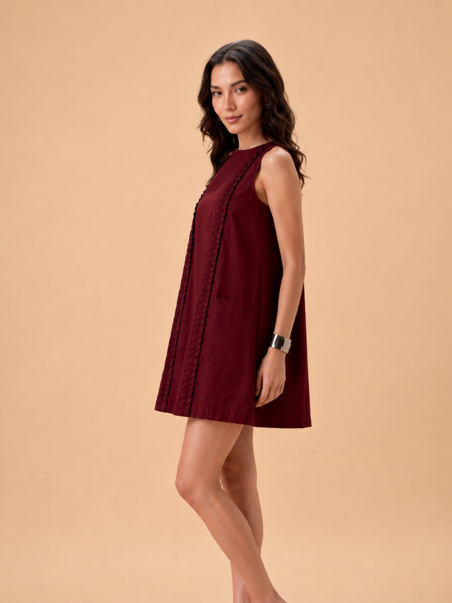 Marron Muse Short Dress