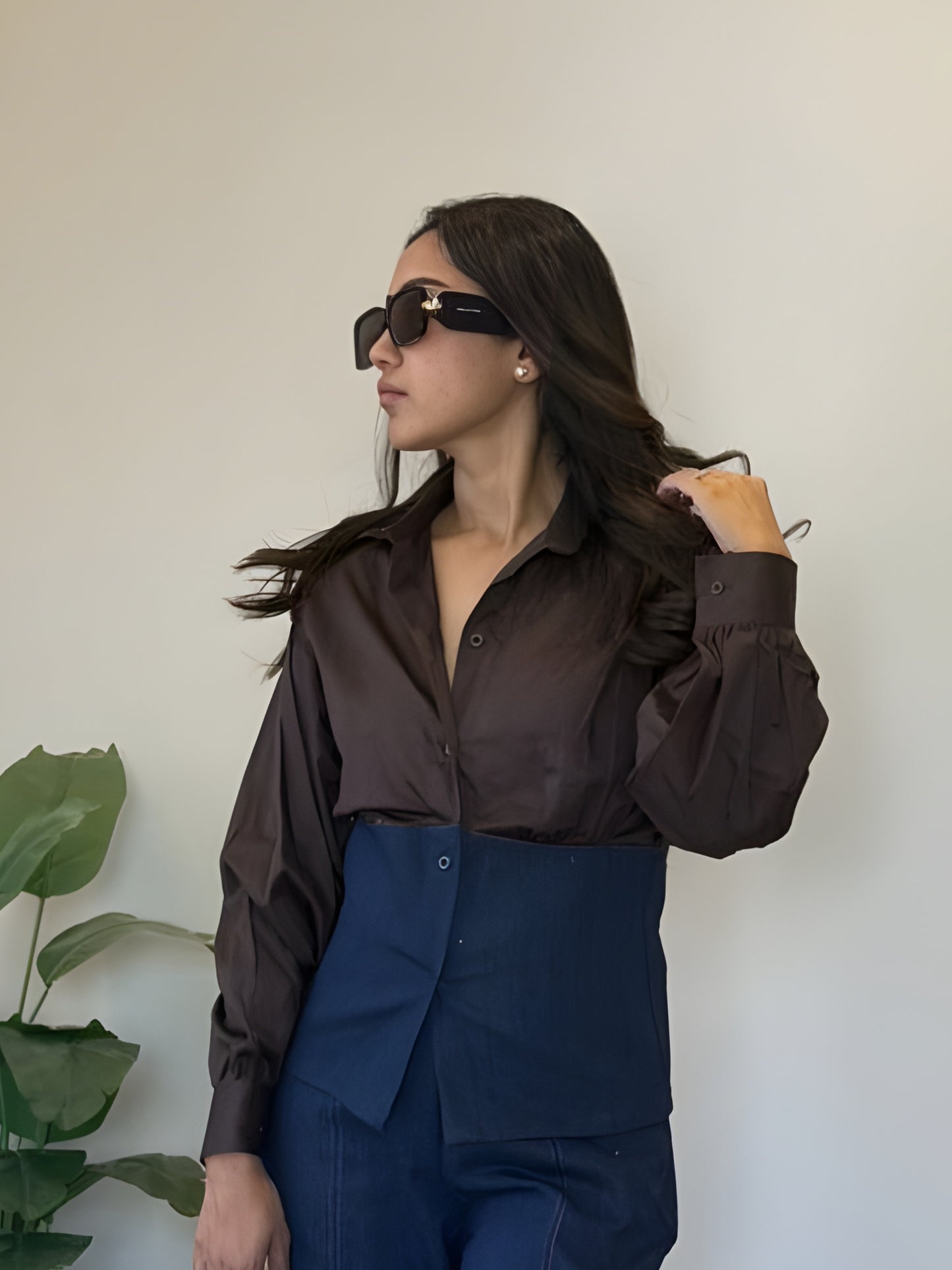 Dual Tone Denim Shirt