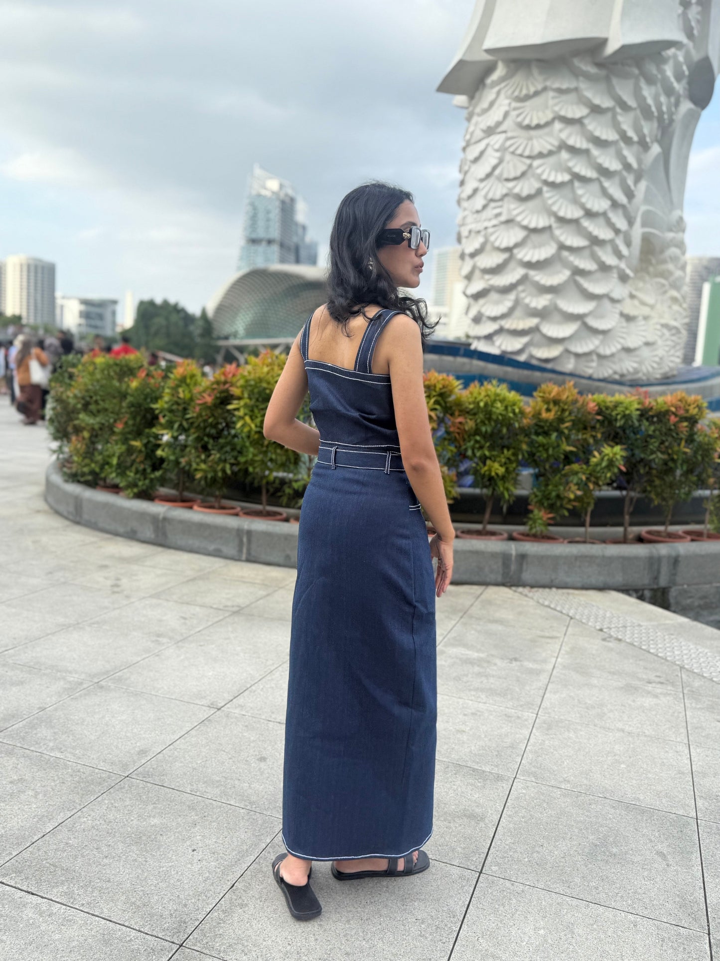 Zip-Front Denim Co-ord Set