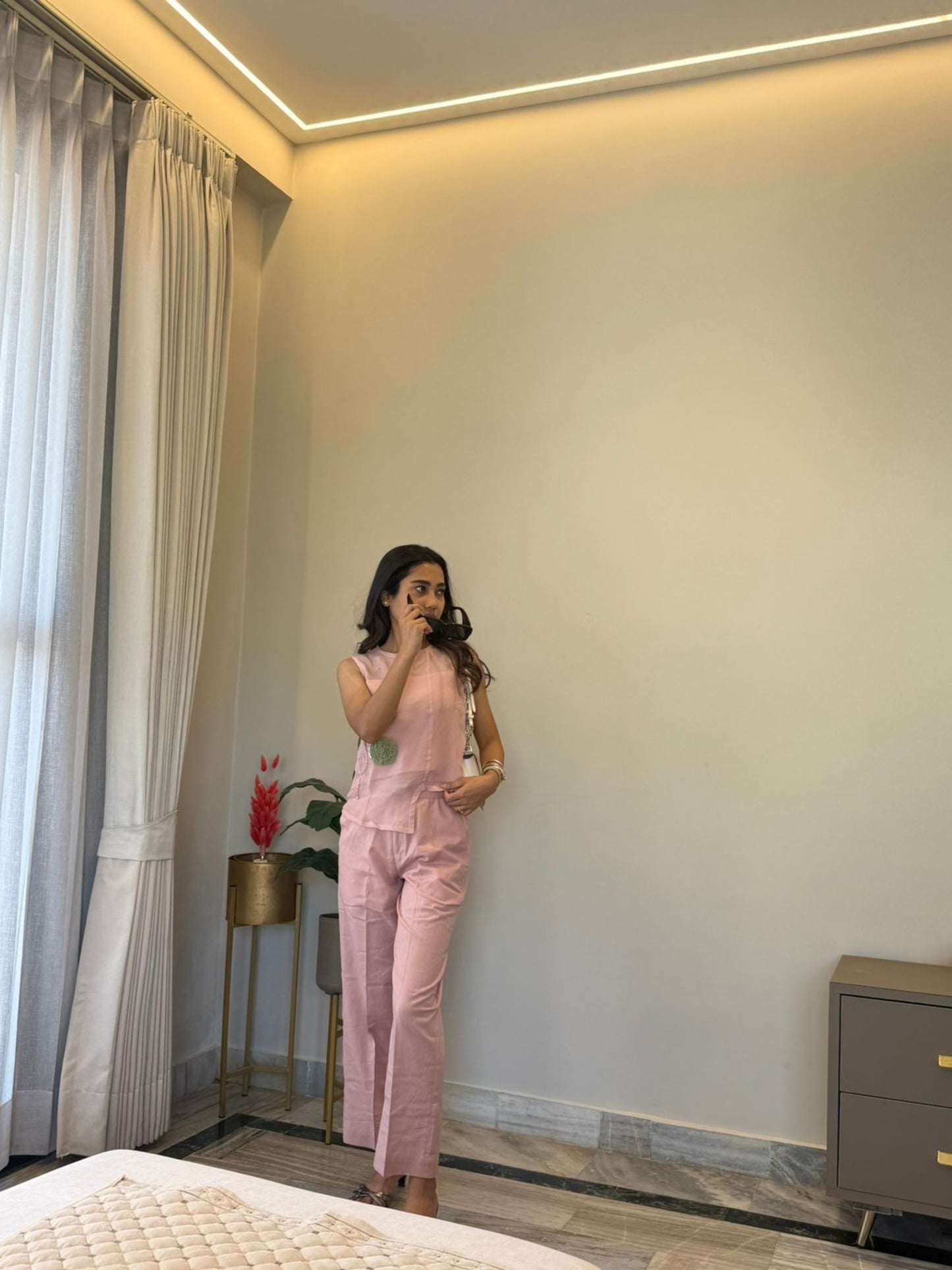 Blush Motif Designer Co-ord Set