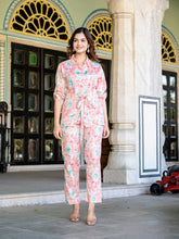 Pink Jam Cotton Floral Print Co-Ord Set