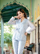 Powder Blue Summer Silk Co-Ord Set