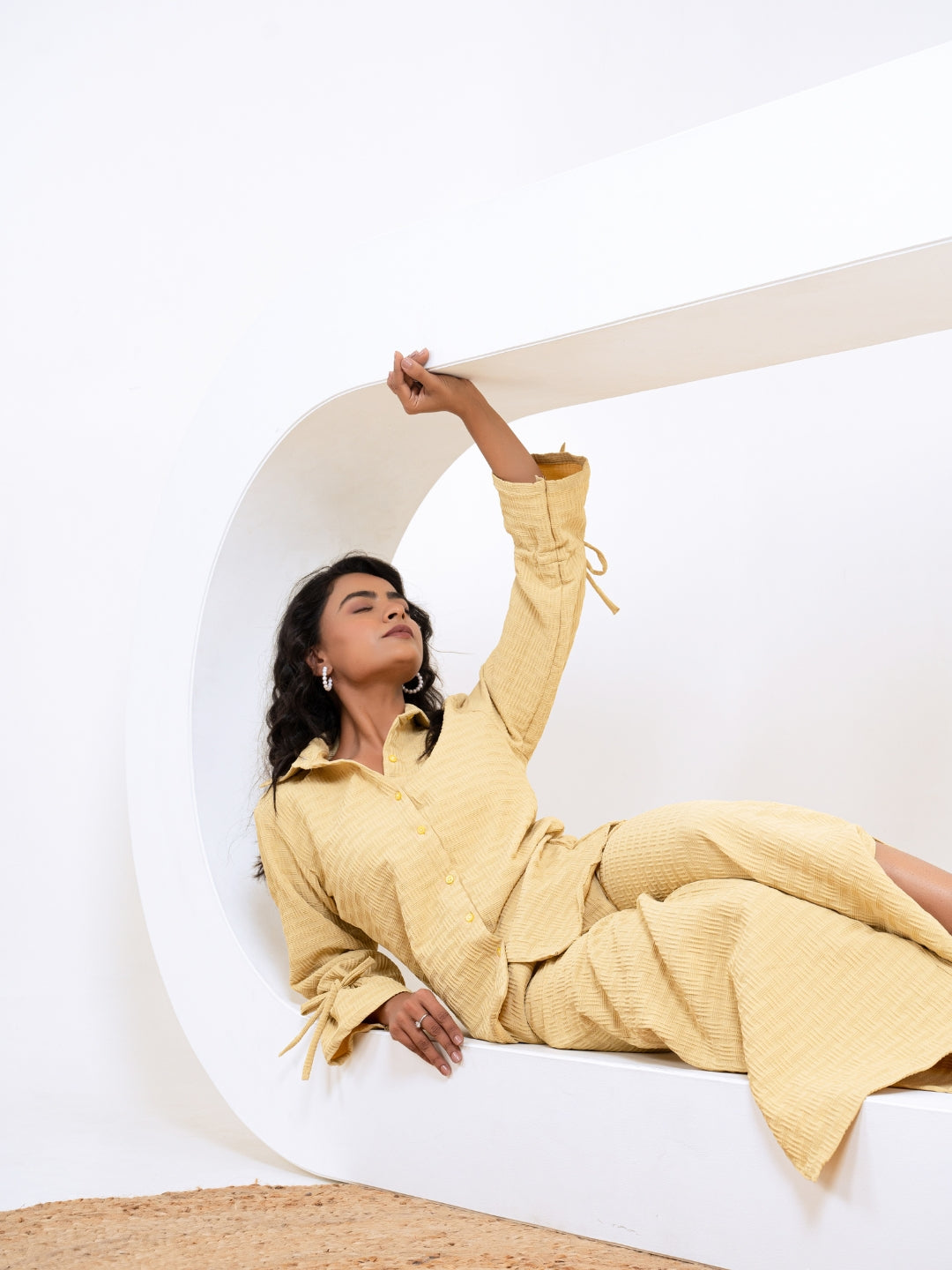 Pop Jacquard Yellow Co-Ord Set