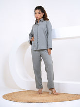 Silk Jacquard Grey Co-Ord Set