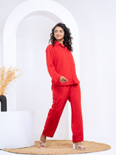 Silk Jacquard Red Co-Ord Set