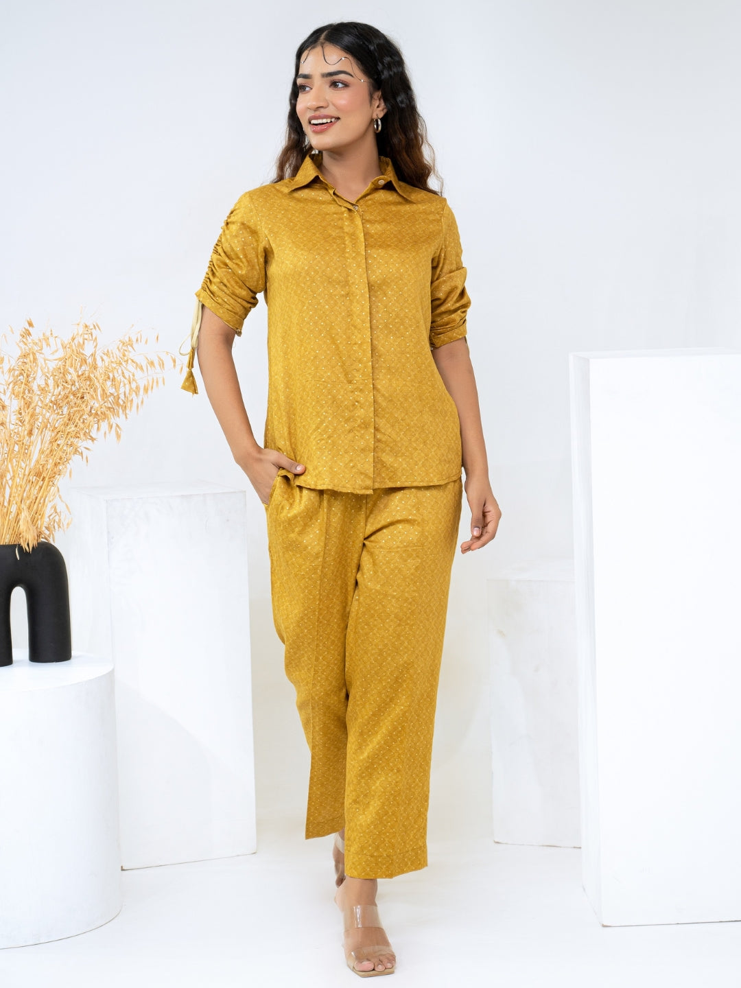 Jam Cotton Musturd Co-Ord Set