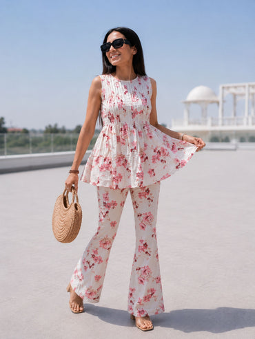 White Petal Charm Co-ord Set