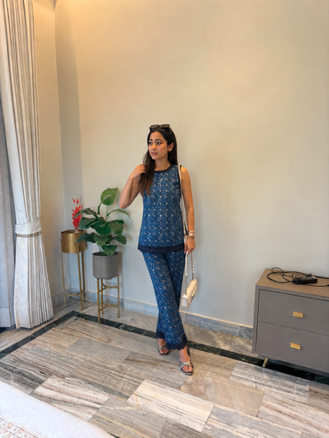 Indigo Grid Co-ord Set