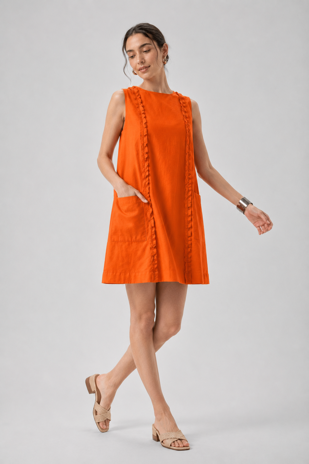 Sunset Orange Muse Short Dress