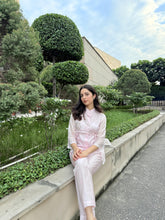 Pink Summer Silk Co-ord Set With Cutwork Detailing