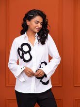 Italian Crepe Black Frill Shirt