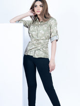 Green Belt Wrap Shirt