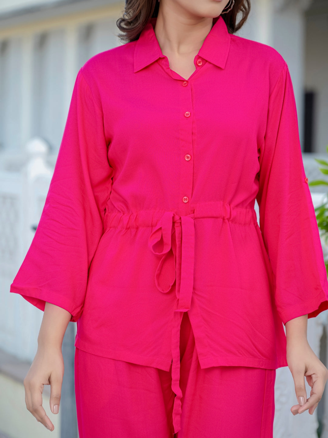 Pink Vamika Rayon Co-Ord Set