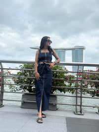 Zip-Front Denim Co-ord Set