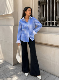 Blue Breeze Oversized Stripe Shirt