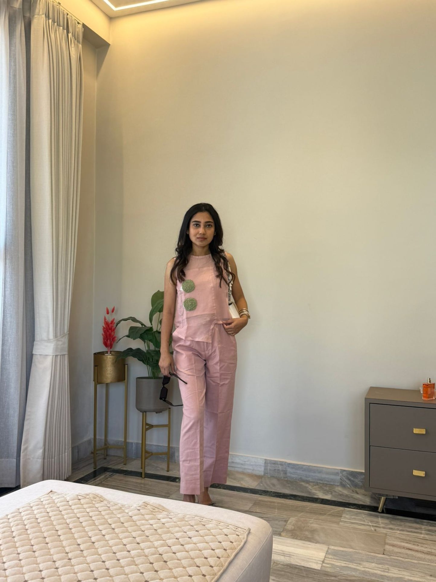 Blush Motif Designer Co-ord Set