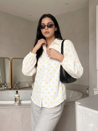Yellow Polka Dot Relaxed Shirt