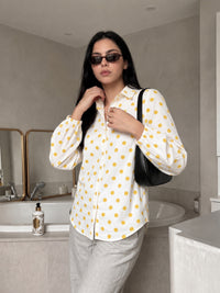 Yellow Polka Dot Relaxed Shirt