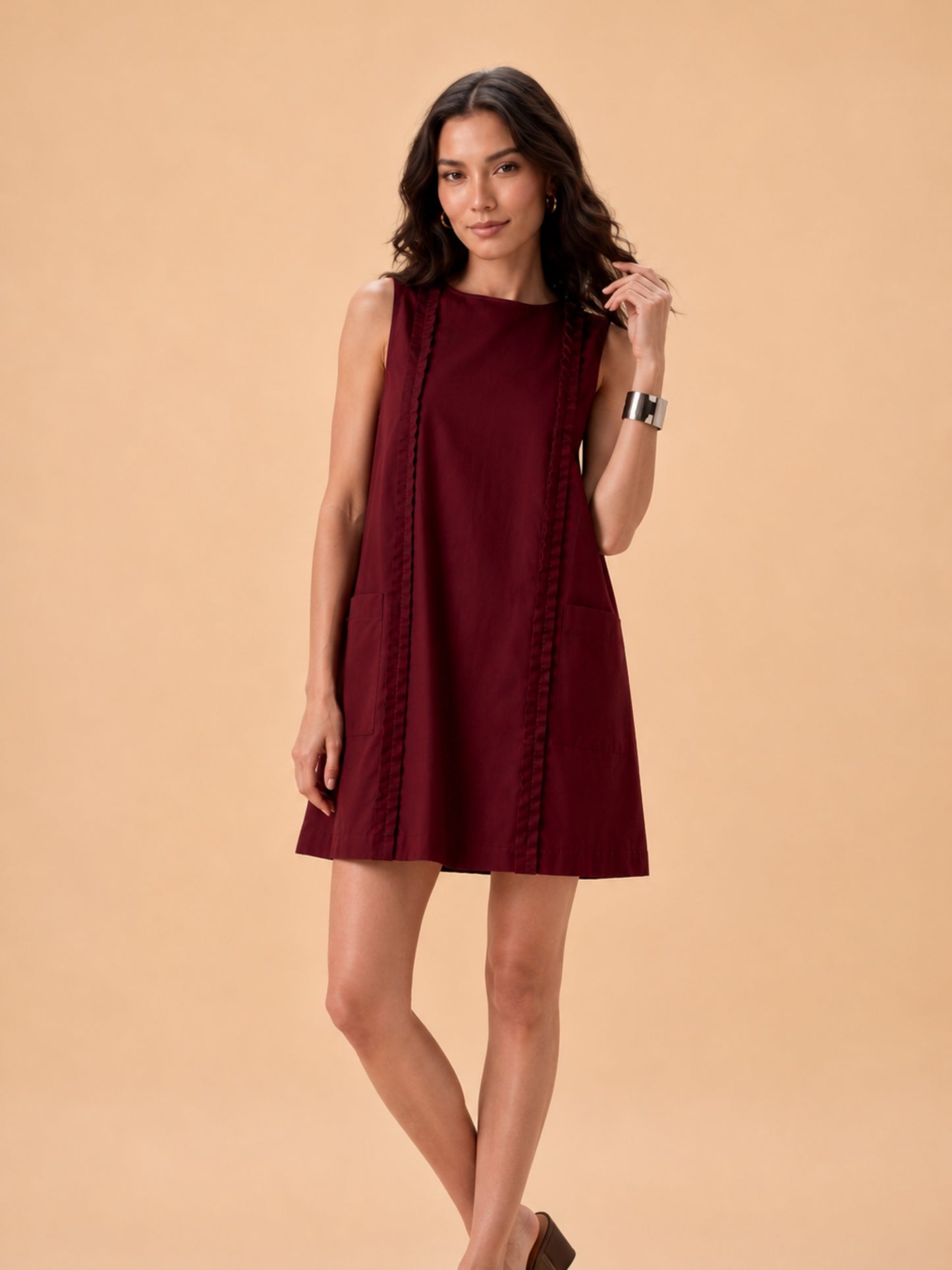 Marron Muse Short Dress