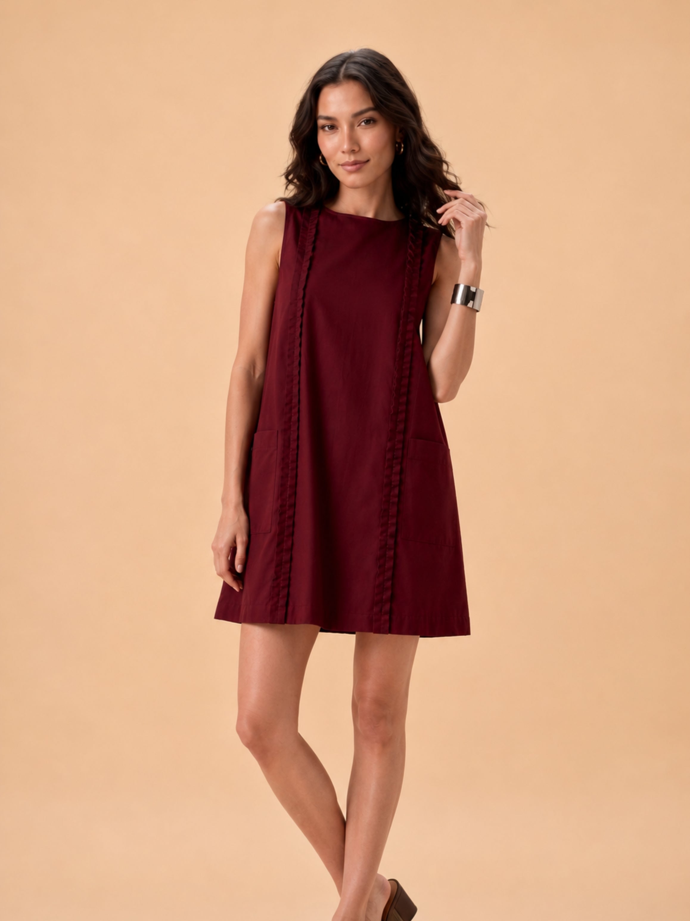 Marron Muse Short Dress