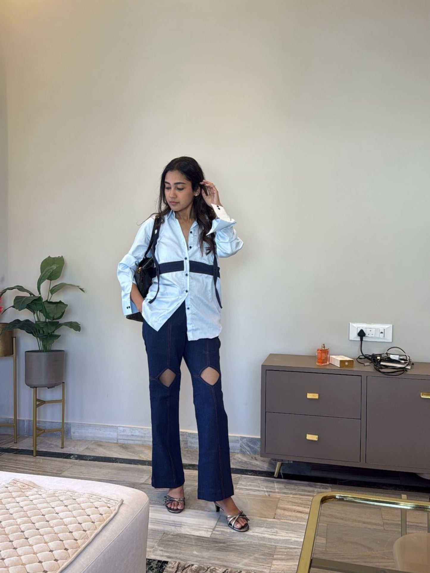 Blue Contrast Statement Co-ord