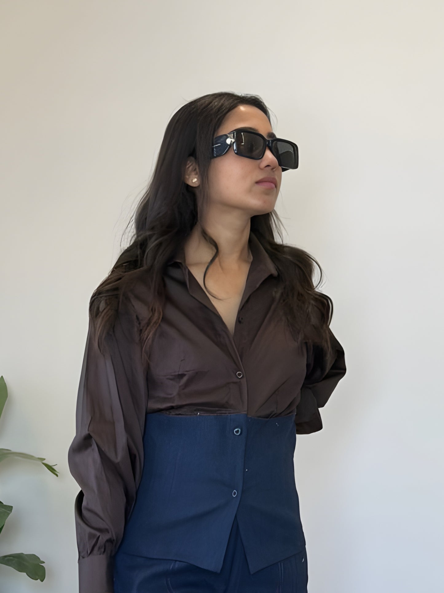 Dual Tone Denim Shirt