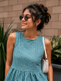 Green Checked Cotton Co-Ord Set