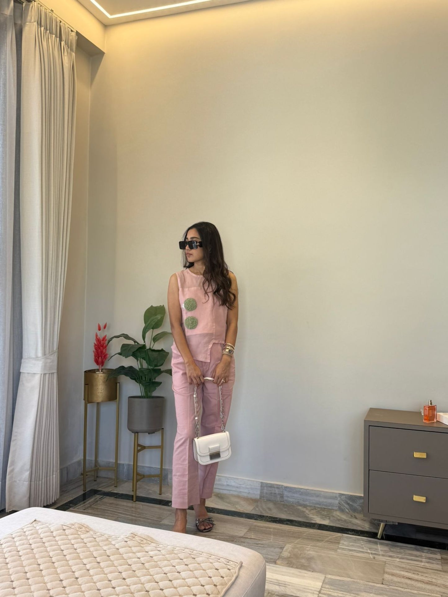 Blush Motif Designer Co-ord Set