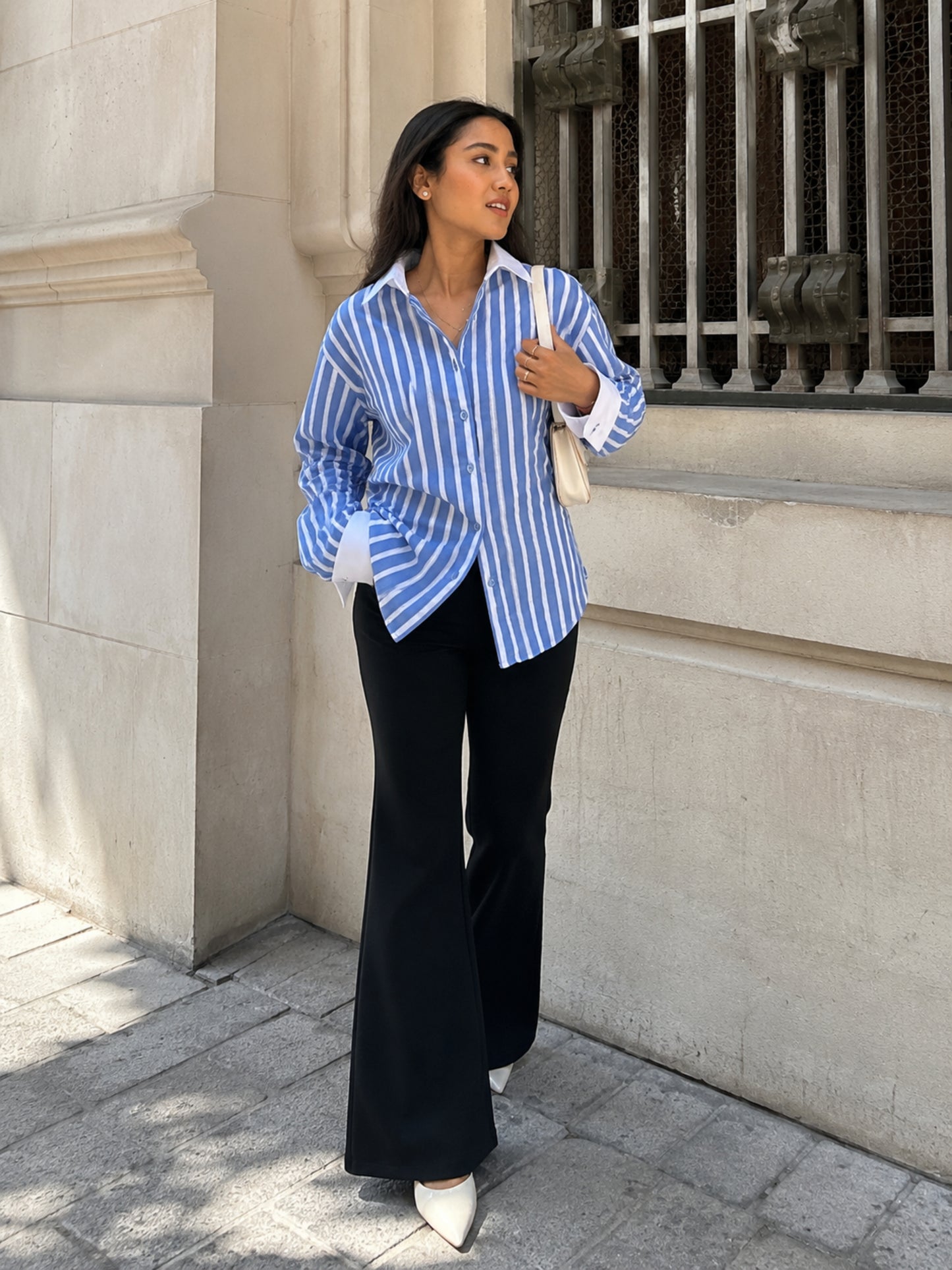 Blue Breeze Oversized Stripe Shirt