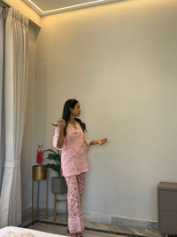 Pink Petal Whisper 3 piece Organza Cor-ord Set