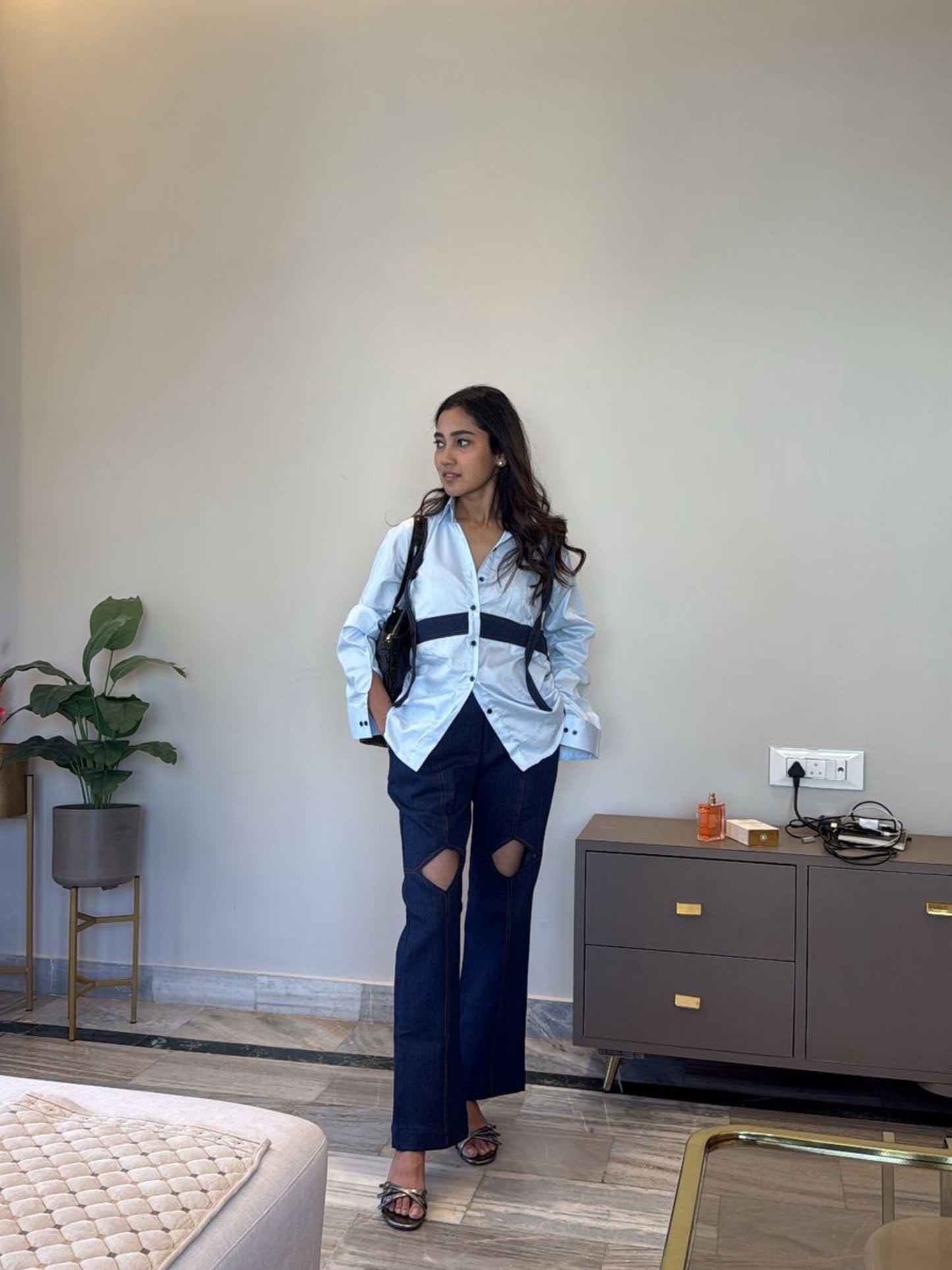 Blue Contrast Statement Co-ord