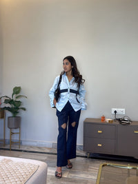 Blue Contrast Statement Co-ord