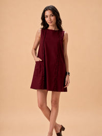 Marron Muse Short Dress