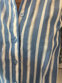 Blue Breeze Oversized Stripe Shirt