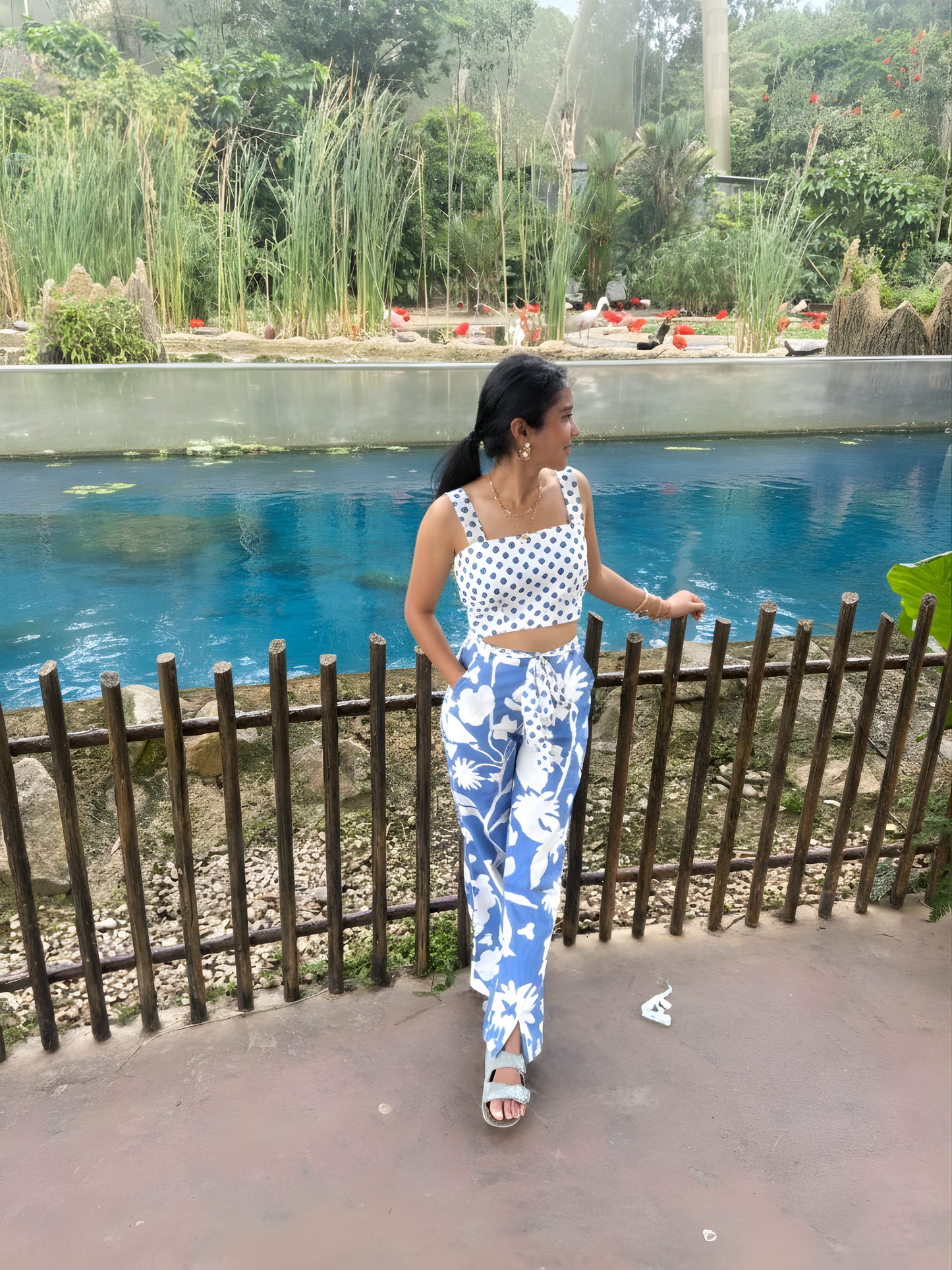 Blue Bloom Cotton Co-ord Set