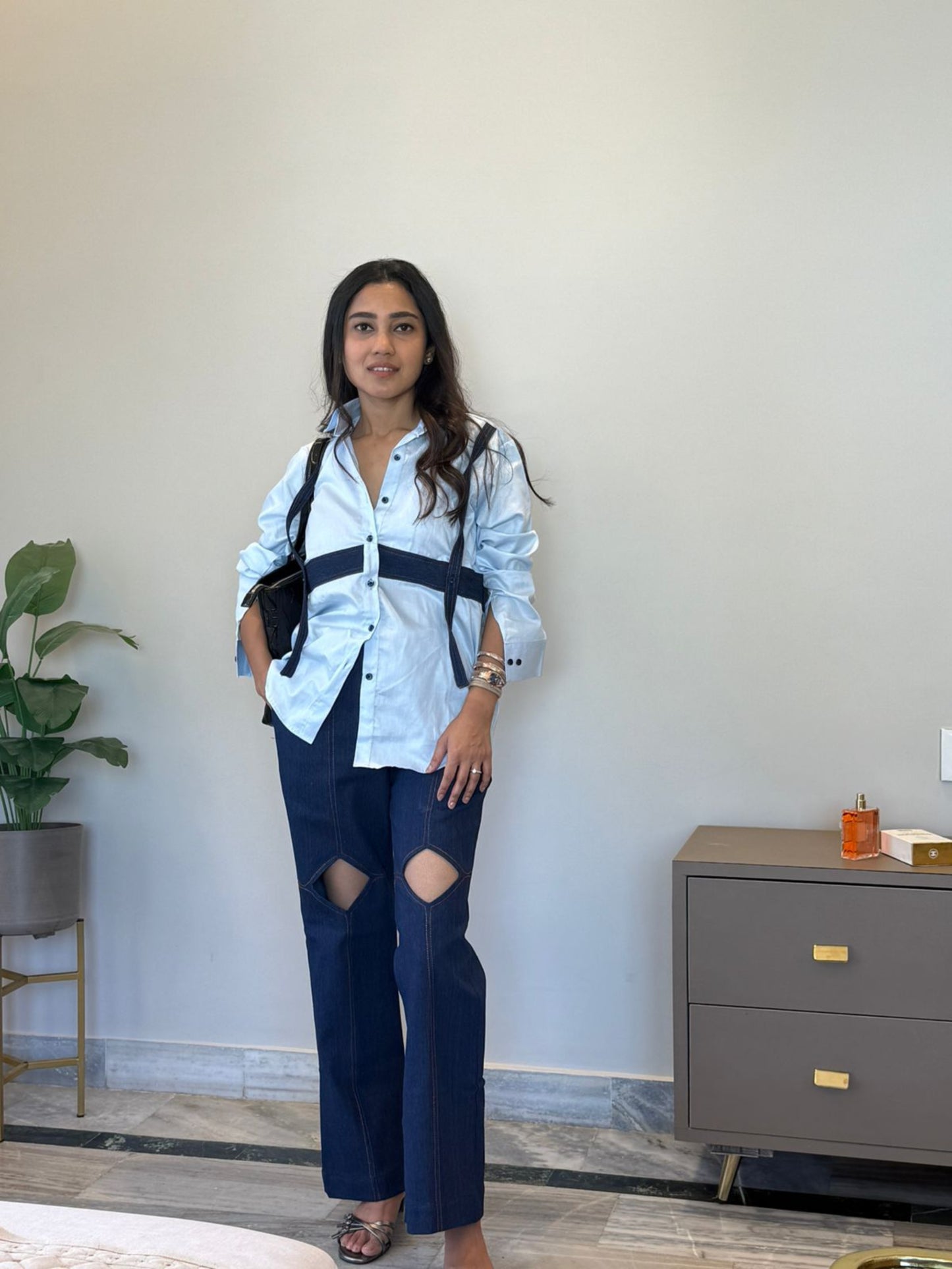 Blue Contrast Statement Co-ord