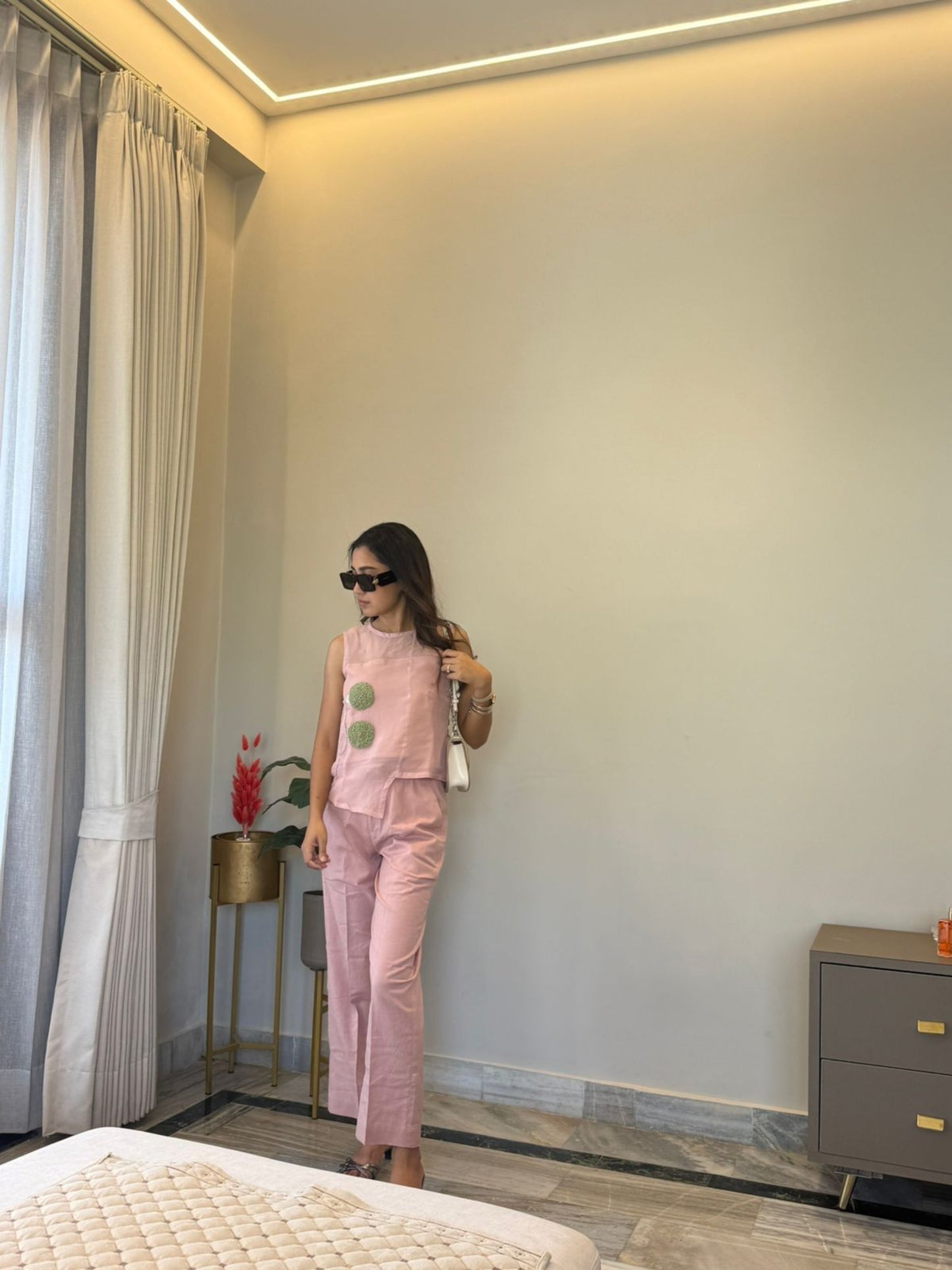 Blush Motif Designer Co-ord Set