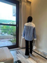 Blue Breeze Oversized Stripe Shirt