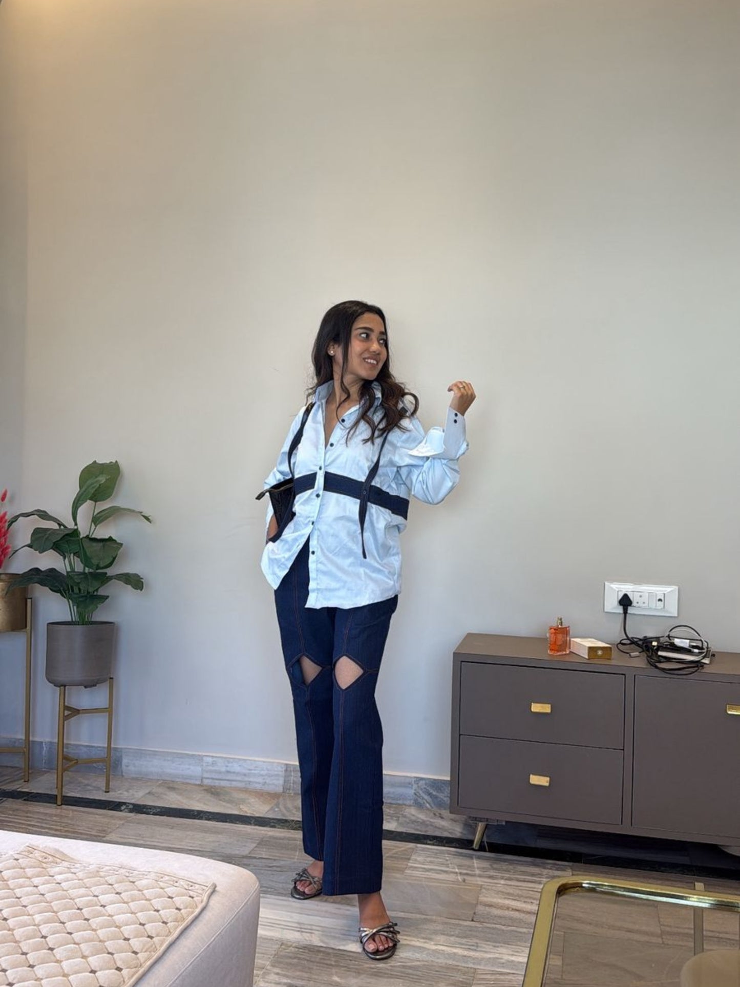 Blue Contrast Statement Co-ord