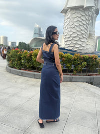 Zip-Front Denim Co-ord Set