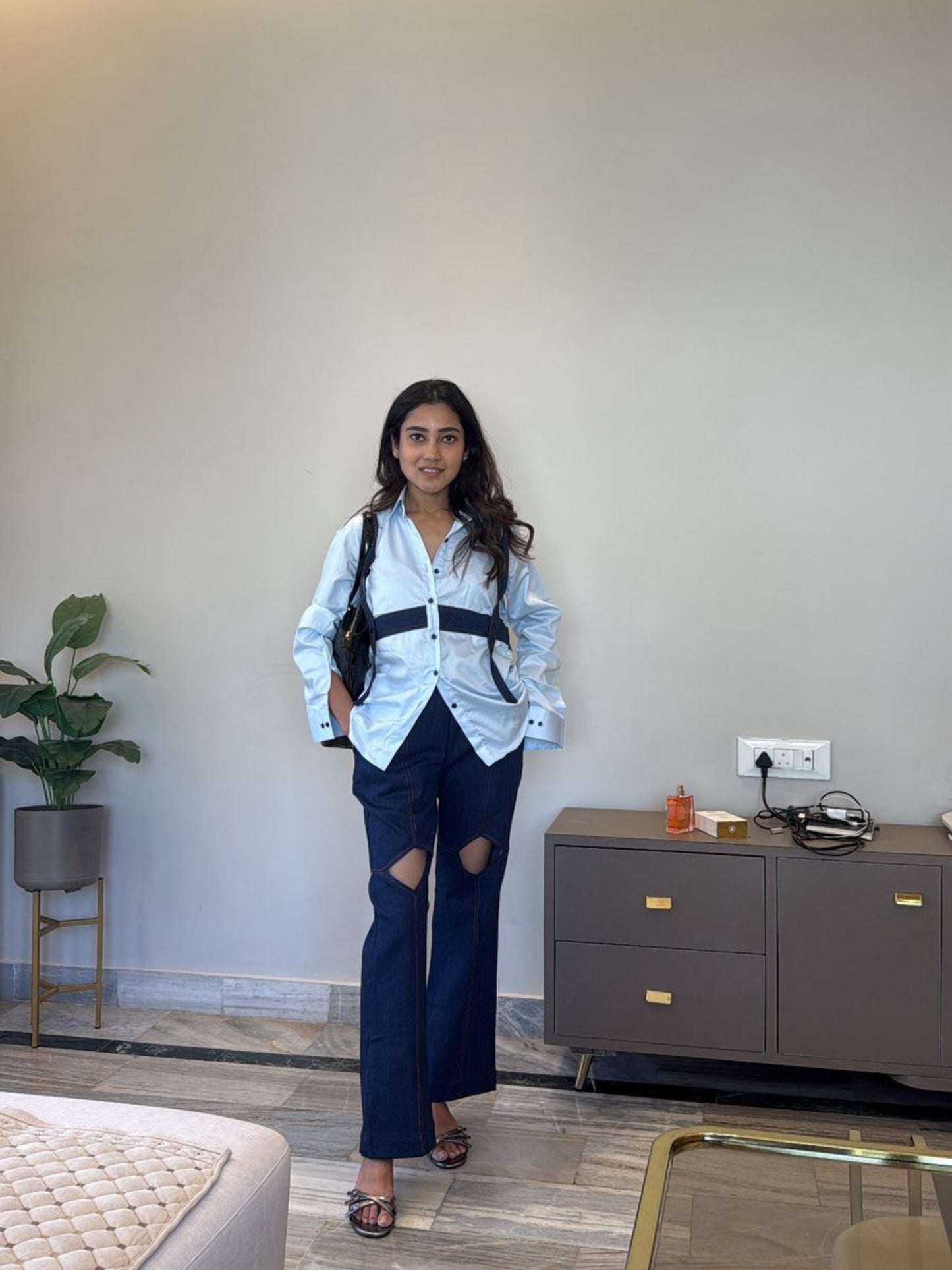 Blue Contrast Statement Co-ord