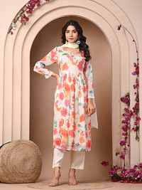 Off-white 3 Pc Chinnon & Shantoon Suit Set