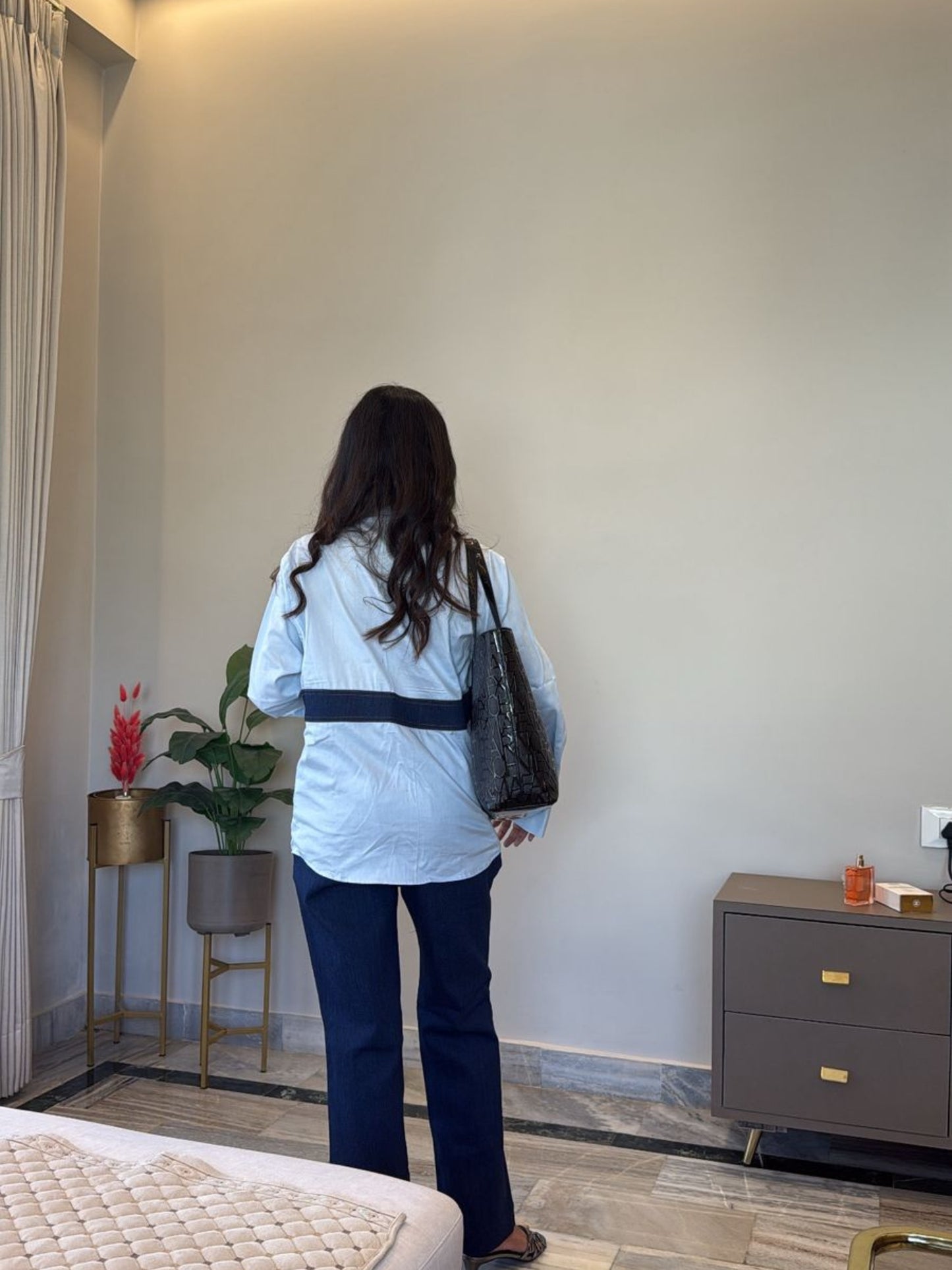 Blue Contrast Statement Co-ord