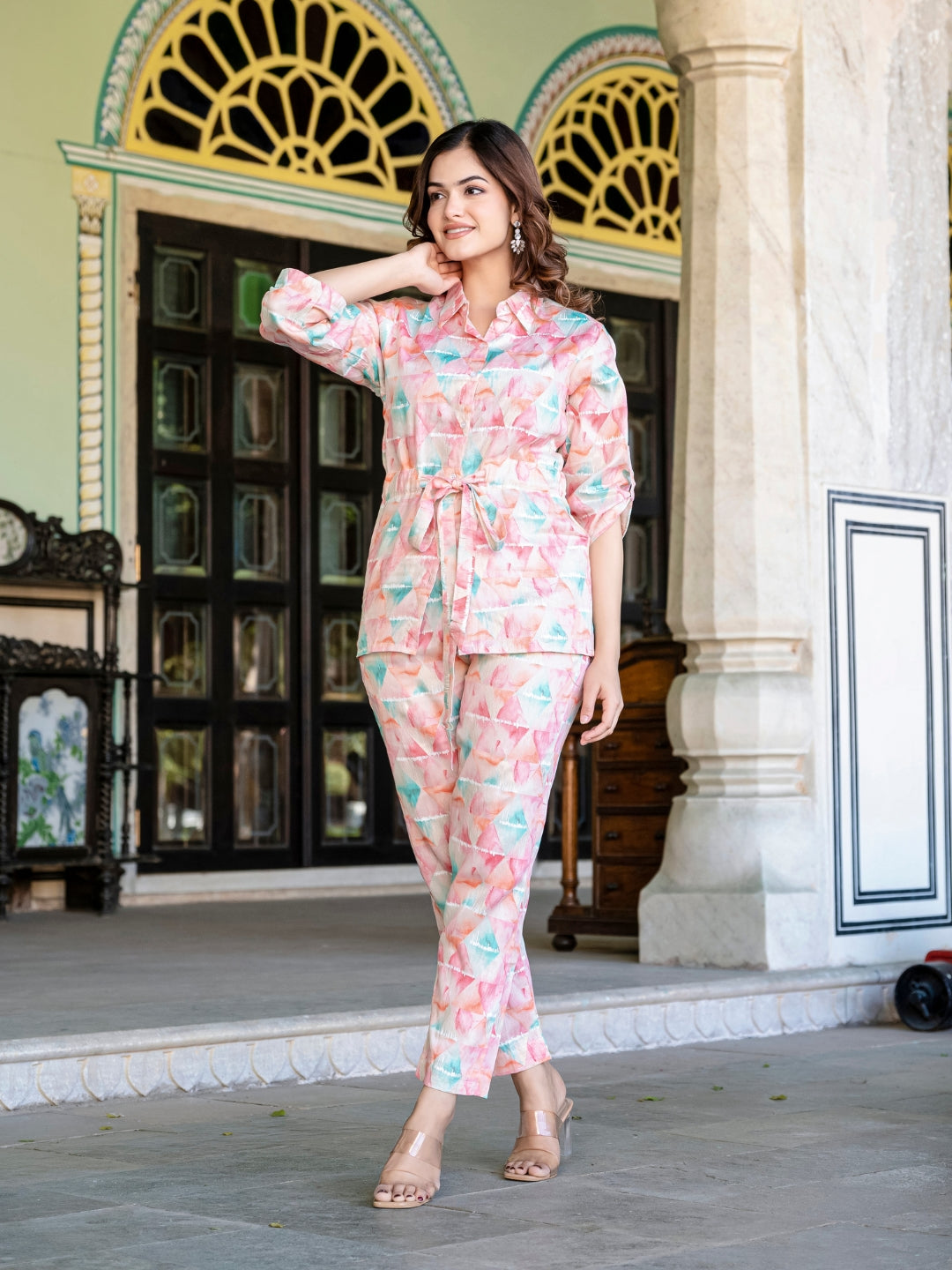 Pink Jam Cotton Floral Print Co-Ord Set