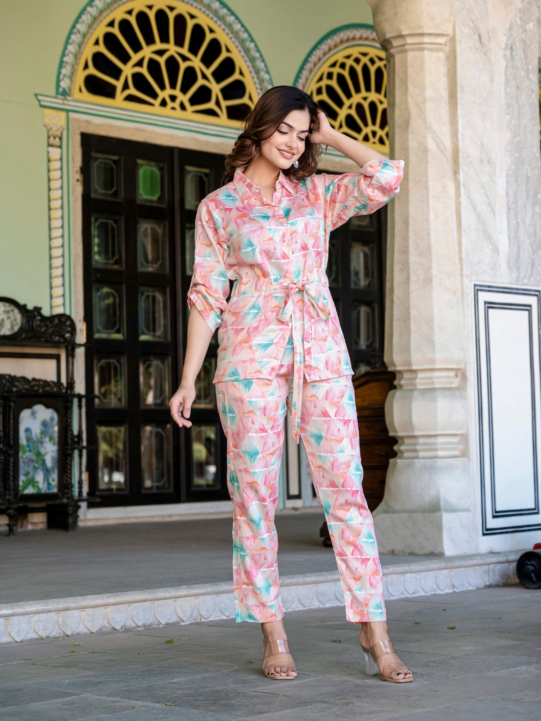 Pink Jam Cotton Floral Print Co-Ord Set