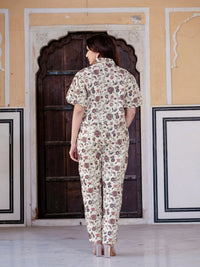 Brown Floral Print Co-Ord Set