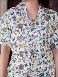 Blue Floral Print Co-Ord Set