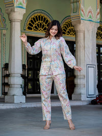 Ikkat Jam Cotton Co-Ord Set