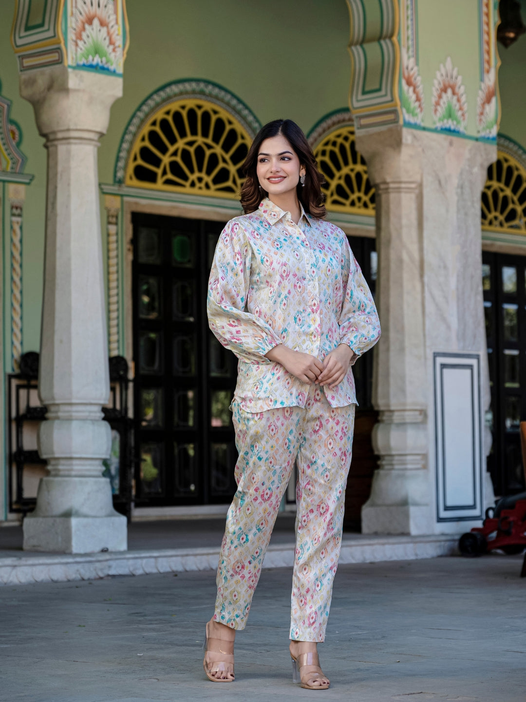 Ikkat Jam Cotton Co-Ord Set